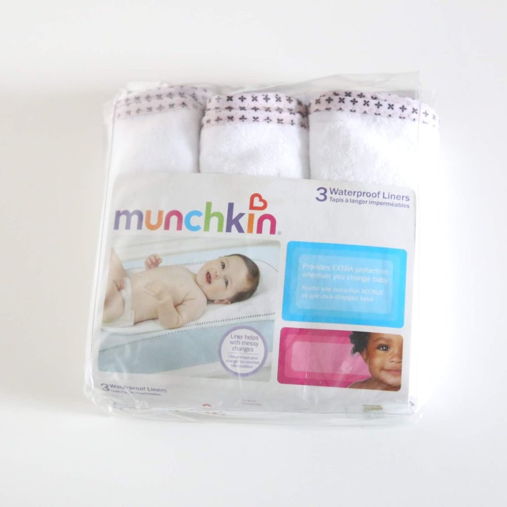 Munchkin waterproof changing pads - set of 3